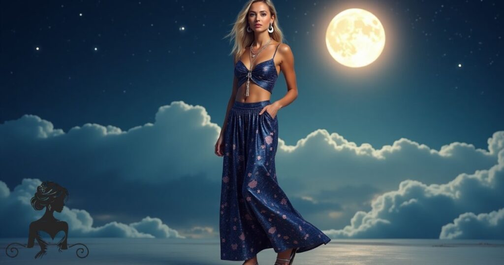 Cosmic Elegance with a Maxi Skirt