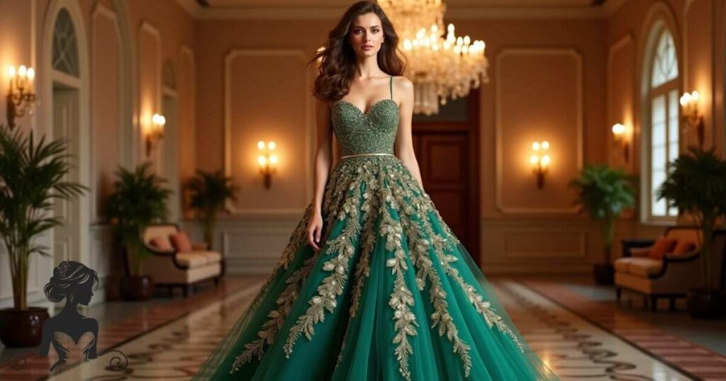 Glamorous Embellished A-Line Gown