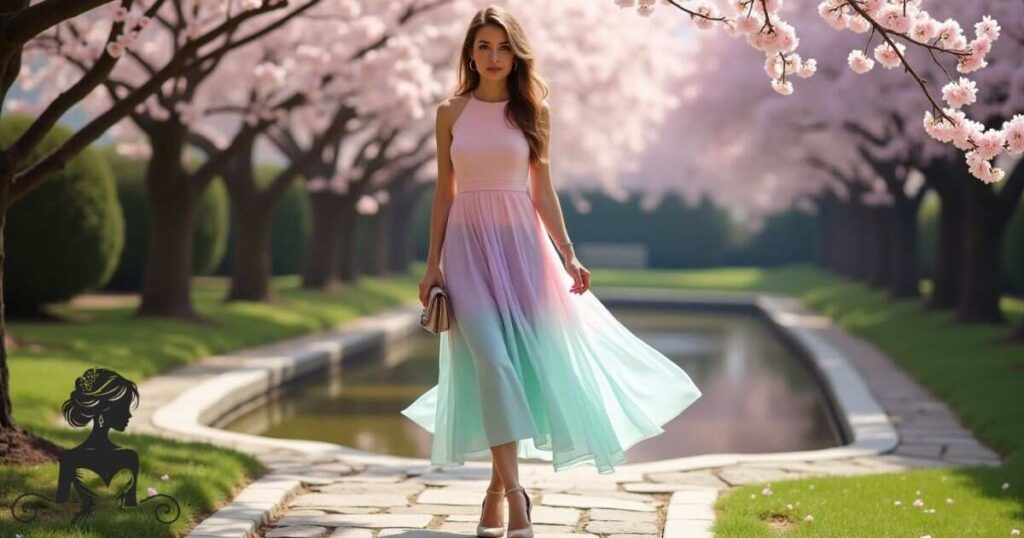 Pastel Ombre Dress: Gradient Beauty