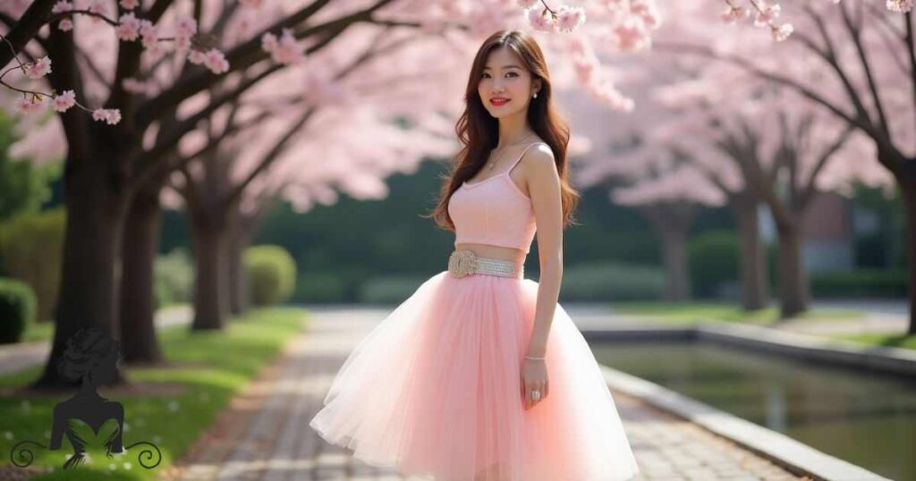 Tulle Skirt Combo Cherry Blossom Dress to Impress